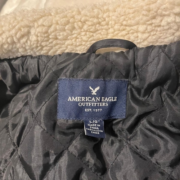 American Eagle Plaid Moto Jacket, Size L - Quilted Comfort, EUC - Picture 10 of 11